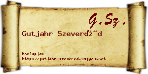 Gutjahr Szeveréd névjegykártya